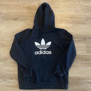 Adidas Black Sweater with Iconic Trefoil Logo